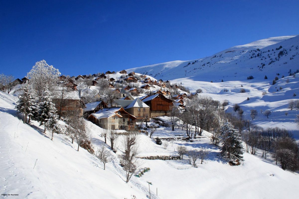 La station village de Villard Reculas en hiver