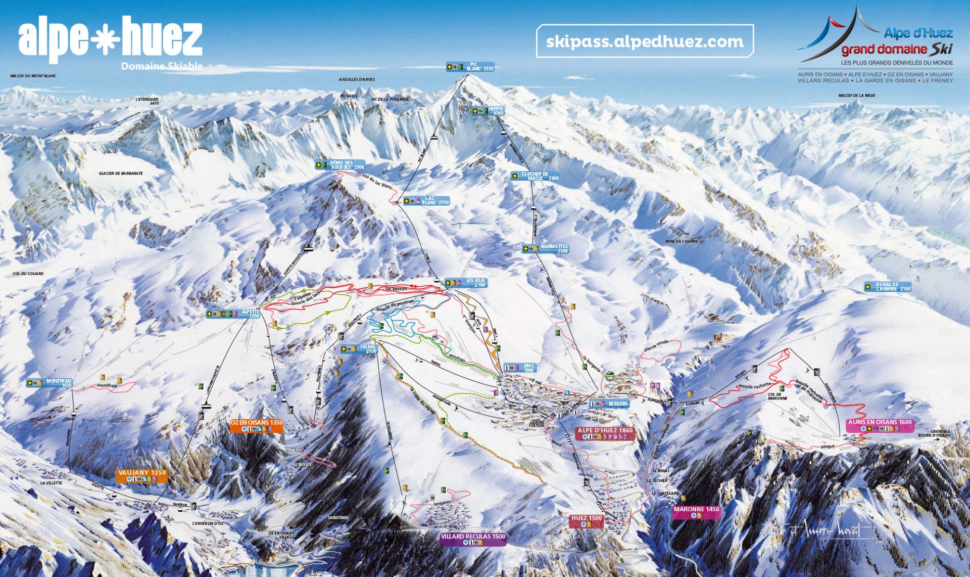 Alpe D Huez Piste Plan Plan Des Pistes Huez CZUSA
