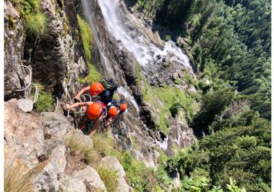 Via Ferrata encadrée : La Cascade de la Fare à Vaujany